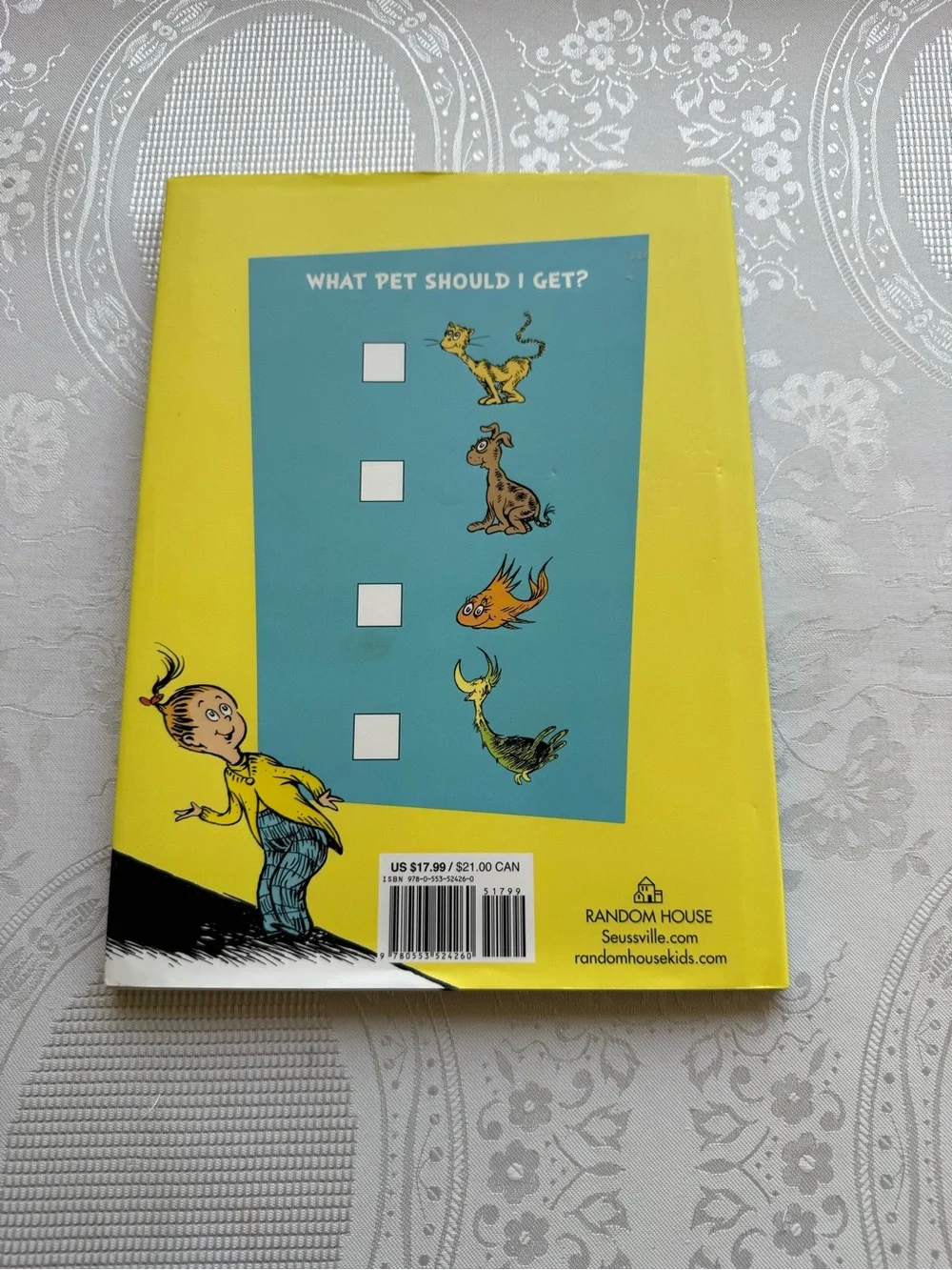 Dr. Seuss 2015 What Pet Should I Get? - Blue & Yellow Hard Cover Book